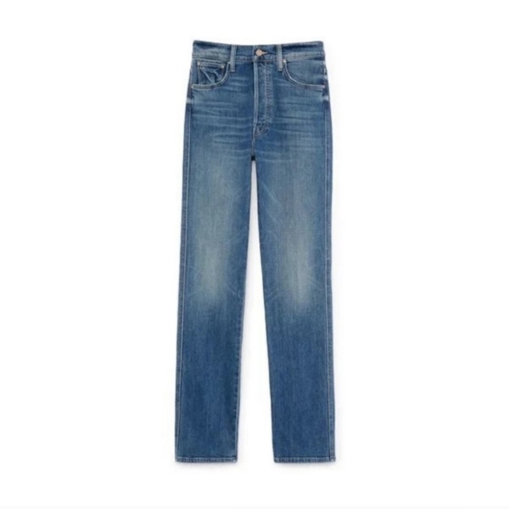 MOTHER High Waisted Double Hiker Skimp Denim Jeans, Size 24 color Love Bombs